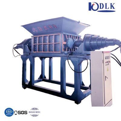 PLC Controlled Hydraulic Double-Shaft Shredder with 42CrMo Blades for Plastic and Steel Recycling